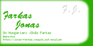 farkas jonas business card